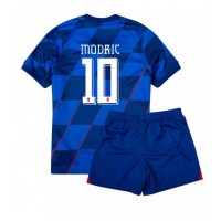 Chorvátsko Luka Modric #10 Vonkajší Detský futbalový dres ME 2024 Krátky Rukáv (+ trenírky)